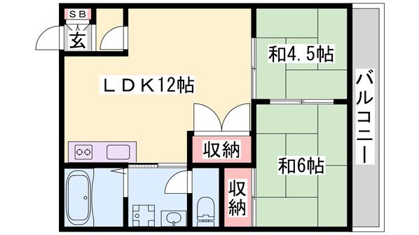 東觜崎駅 徒歩14分 2階の物件間取画像